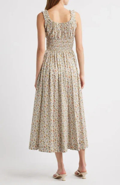 Doen Dôen Emmaretta Floral Pleated Cotton Voile Maxi Dress