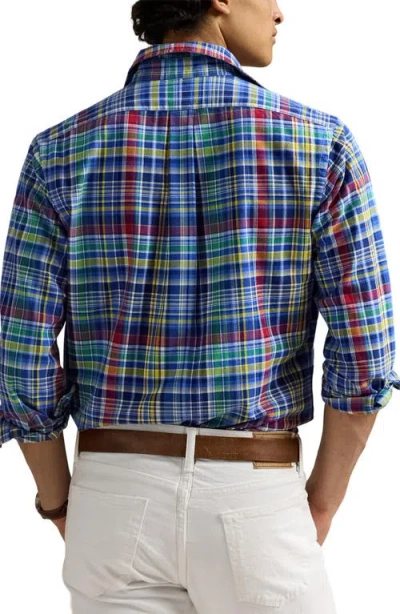 Polo Ralph Lauren Classic Fit Plaid Cotton Button-down Oxford Shirt