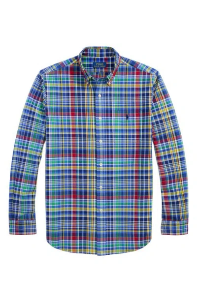 Polo Ralph Lauren Classic Fit Plaid Cotton Button-down Oxford Shirt