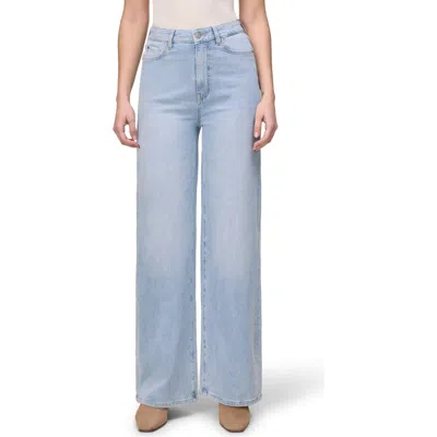Warp & Weft Nce Relaxed Wide Leg Knit Jeans In Brightside In Blue