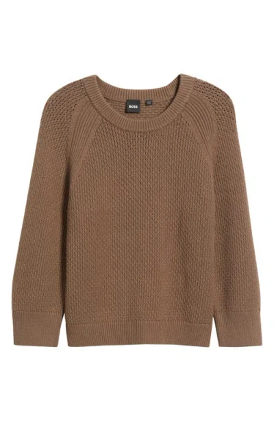Hugo Boss Boss Feronera Sweater In Brown