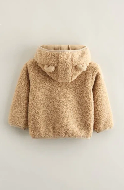 Tucker + Tate Cozy Hooded Faux Shearling Jacket In Brown