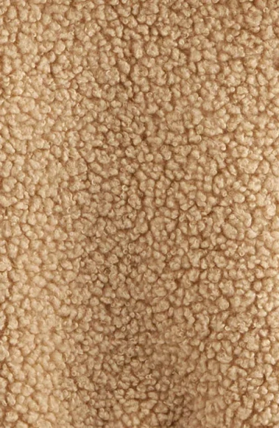Tucker + Tate Cozy Hooded Faux Shearling Jacket In Brown