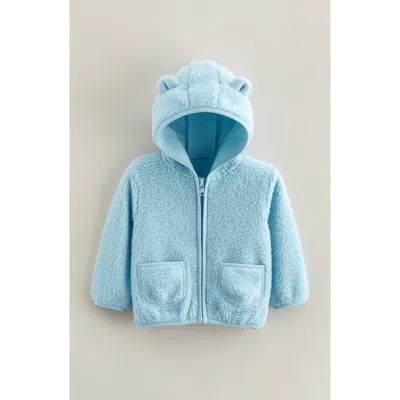 Tucker + Tate Cozy Hooded Faux Shearling Jacket In Blue