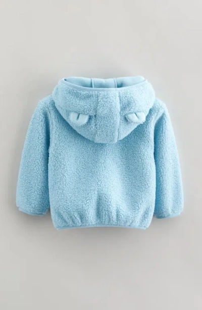 Tucker + Tate Cozy Hooded Faux Shearling Jacket In Blue
