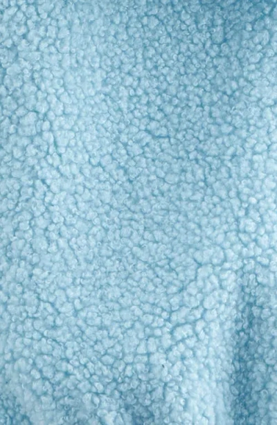 Tucker + Tate Cozy Hooded Faux Shearling Jacket In Blue