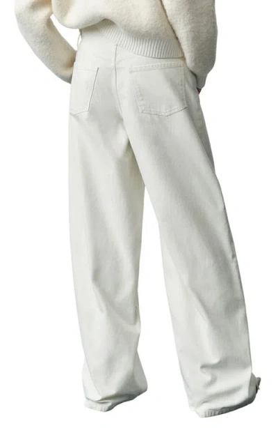 Mango Hunter Wide Leg Jeans In White