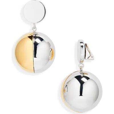 Rabanne Two-tone Ball Clip-on Earrings