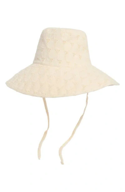 Lack Of Color Holiday Cotton Canvas Bucket Hat In White
