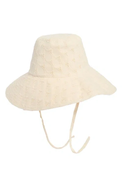 Lack Of Color Holiday Cotton Canvas Bucket Hat In White