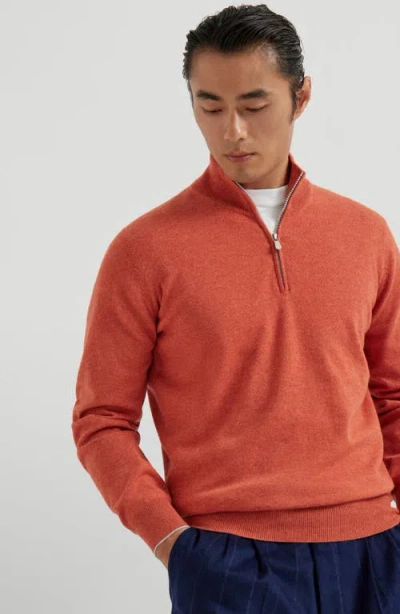 Brunello Cucinelli Cashmere Sweater With Half Zip
