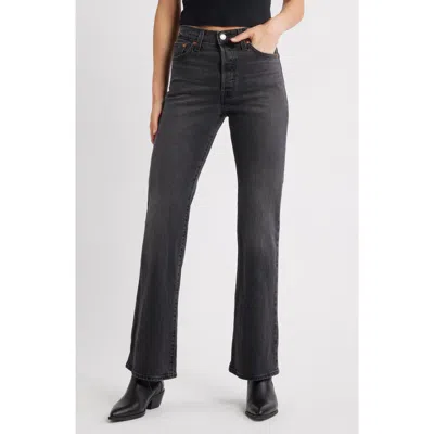 Levi's 501 90s High Rise Straight Ankle Jeans In Smooth Operator In Black