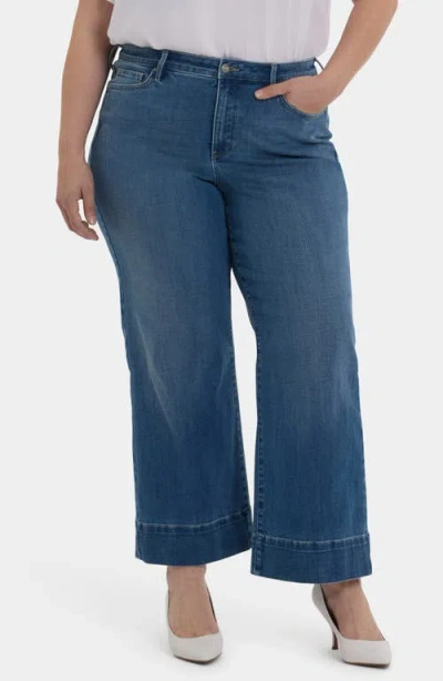 Nydj Teresa High Rise Wide Leg Jeans In Blue