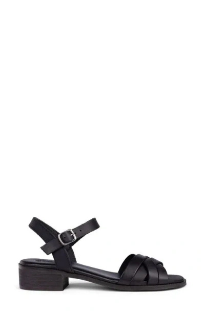 Penelope Chilvers Shepherdess Block Heel Ankle Strap Sandal In Black