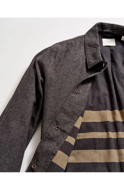 Billy Reid Chambray Chore Jacket In Gray