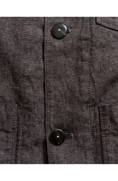 Billy Reid Chambray Chore Jacket In Gray