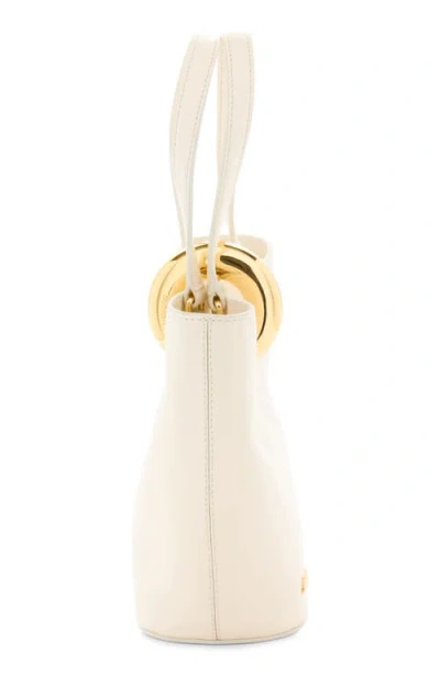 Jacquemus Womens Light Ivory Le Petit Bambola Small Leather Top-handle Bag In Neutral