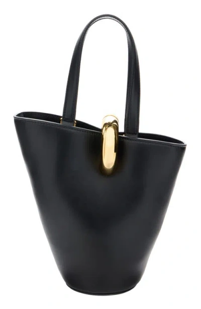 Jacquemus The Small Bambola Asymmetric Mini Bucket Bag In Black