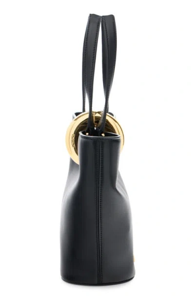 Jacquemus The Small Bambola Asymmetric Mini Bucket Bag In Black
