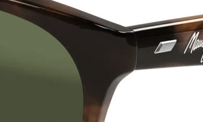 Maui Jim Koaniani Af 55mm Polarizedplus2® Rectangular Sunglasses In Brown