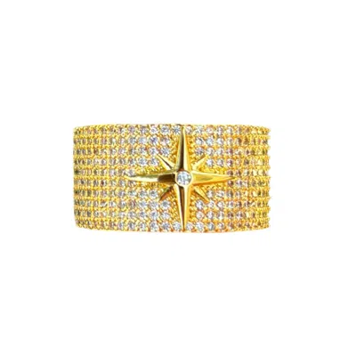 Mazin Jewels North Star Barrel Ring