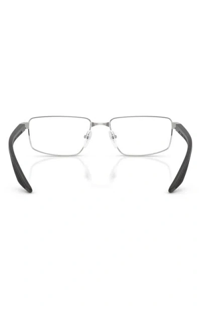 Prada Linea Rossa 55mm Rectangular Optical Glasses In Black