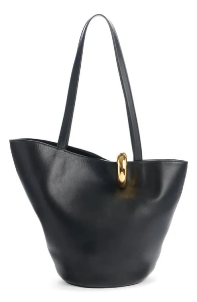 Jacquemus Le Petit Bambola Leather Top Handle Bag In Black