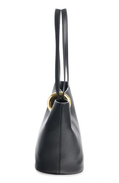 Jacquemus Le Petit Bambola Leather Top Handle Bag In Black