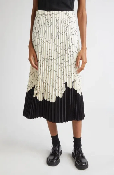 Marimekko Piiru Piirto Unikko Placement Midi Skirt In Multi
