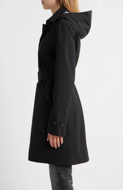 Save The Duck Jackie Water Resistant Raincoat With Removable Hood In Black