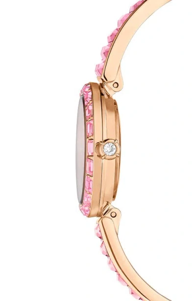 Swarovski Crystal Quartz Watch In Pink
