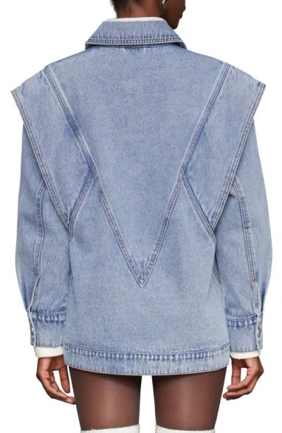 Avec Les Filles Oversized Seamed Jacket In Blue