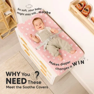 Keababies 2-pack Soothe Changing Pad Covers In Multi