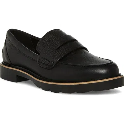 Blondo Waterproof Penny Loafer In Black Leather