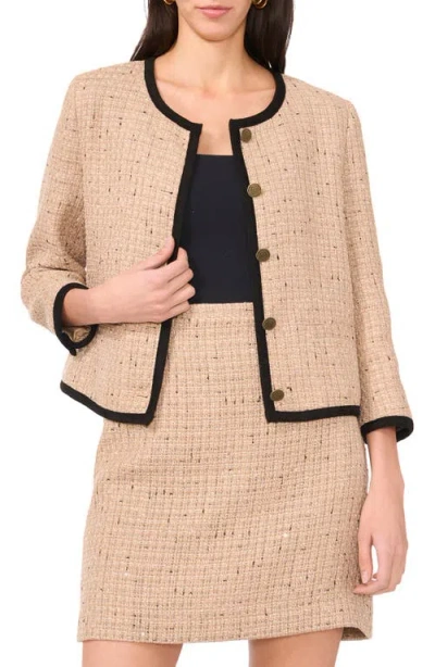 Vince Camuto Front Button Blouson Jacket In Multi