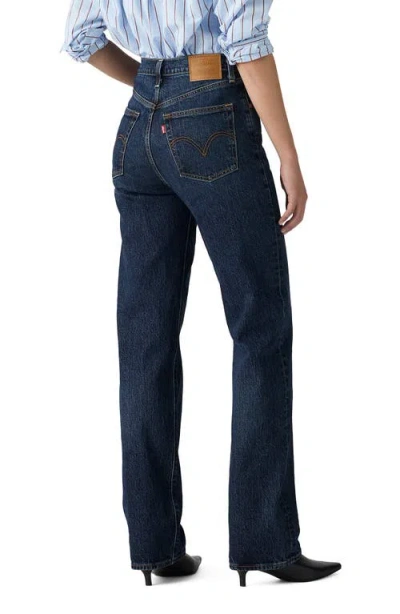 Levi's High Rise Straight Leg Jeans In Apply Now In Blue