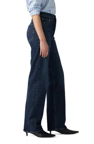 Levi's High Rise Straight Leg Jeans In Apply Now In Blue