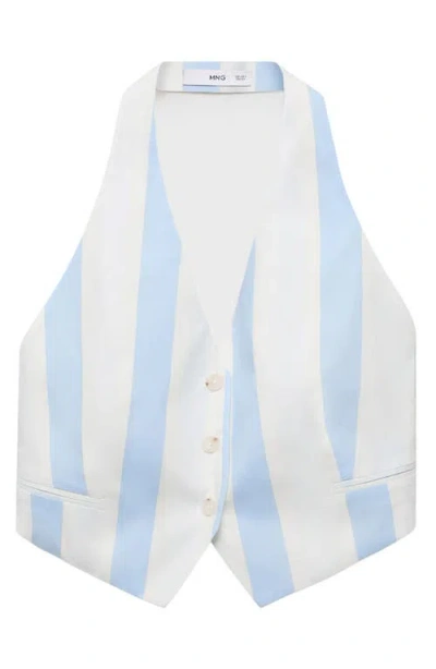Mango Women's Striped Halter Vest In Blue