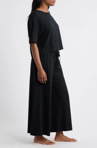 Open Edit Comfy Jersey Pajamas In Black