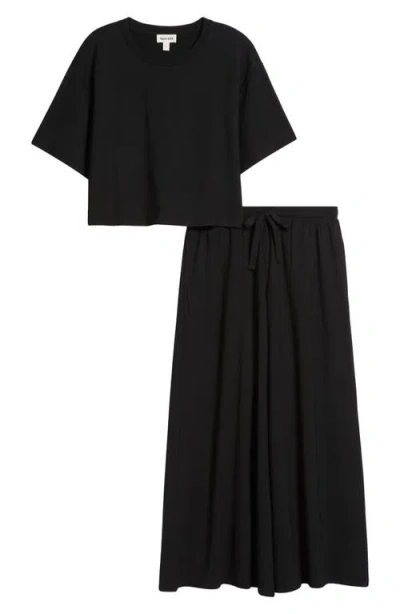 Open Edit Comfy Jersey Pajamas In Black