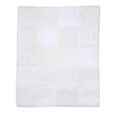 Lambs & Ivy Signature White Luxury Textured Patchwork Crib/toddler Quilt