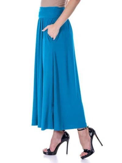 24seven Comfort Apparel Women's Foldover With Pockets Maxi Skirt