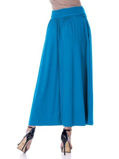 24seven Comfort Apparel Women's Foldover With Pockets Maxi Skirt