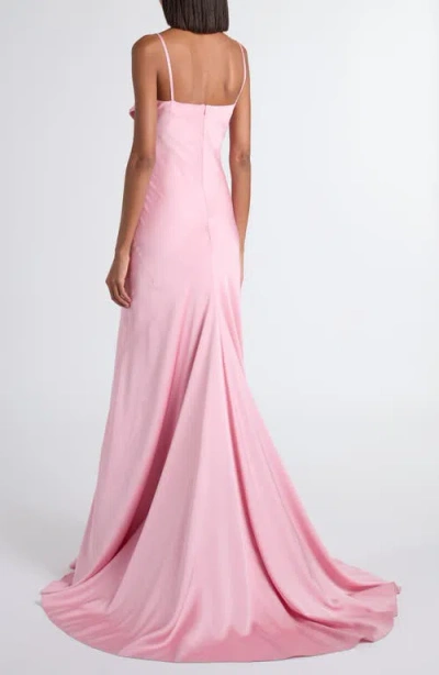 Alexander Mcqueen Mcqueen Double Silk Satin Evening Gown In Pink