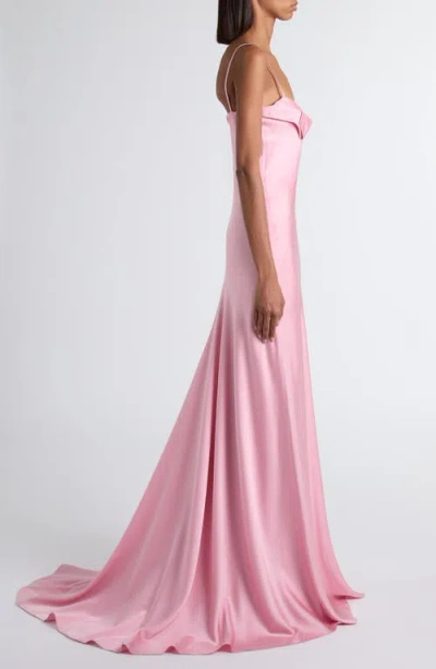 Alexander Mcqueen Mcqueen Double Silk Satin Evening Gown In Pink