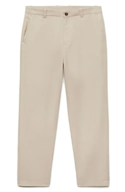 Mango Men's Regular-fit Linen Pants In Neutral