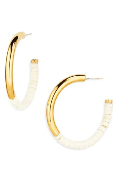 Soko Karamu Mixed Media Hoop Earrings In Gold