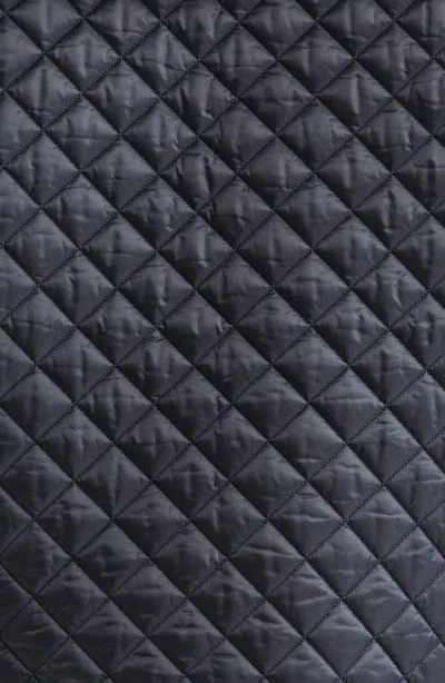 Max Mara Diamond-patterned Quilted Jacket With High Collar In Blue