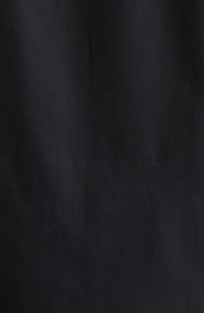 Open Edit Slim Fit Solid Cotton & Modal Button-up Shirt In Black