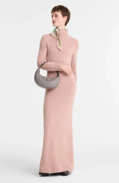 Longchamp Le Pliage Xtra Round Leather Top Handle Bag In Gray